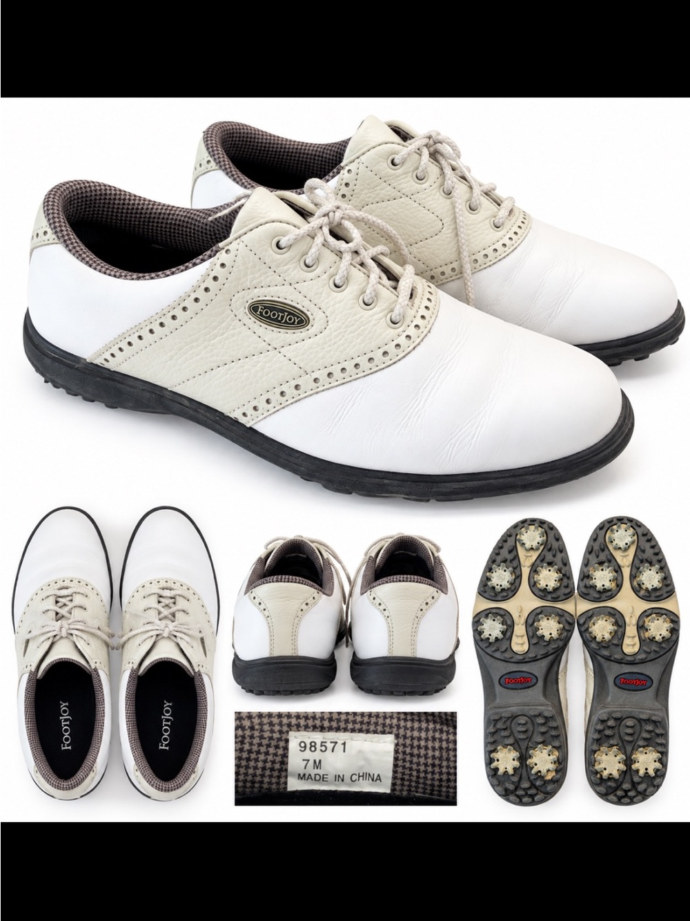FootJoy Women’s White and Beige Athletic Golf Shoes